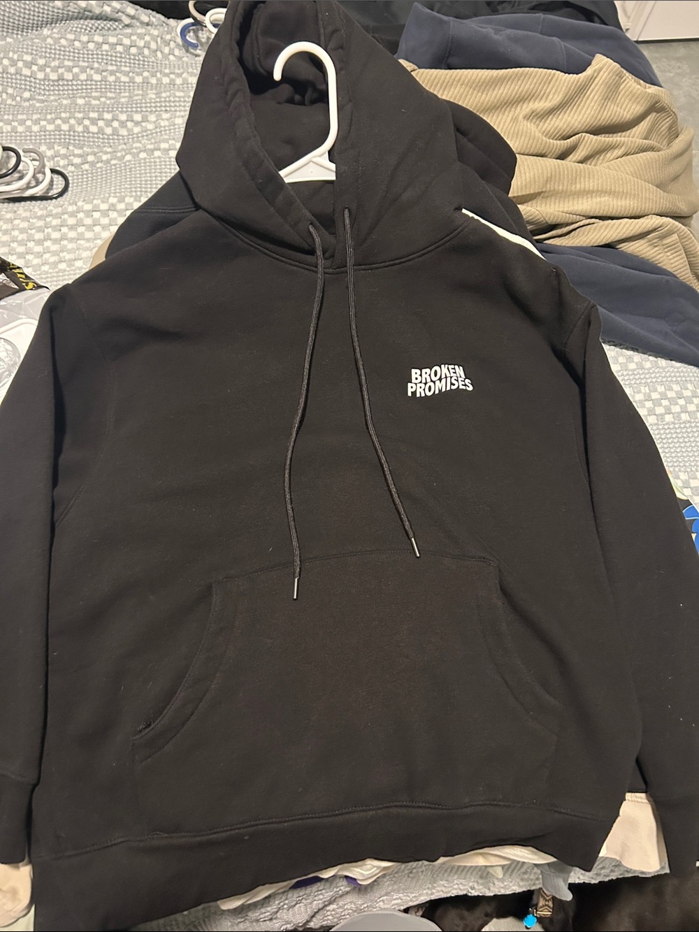 Broken Promises Men's Black Pullover Hoodie